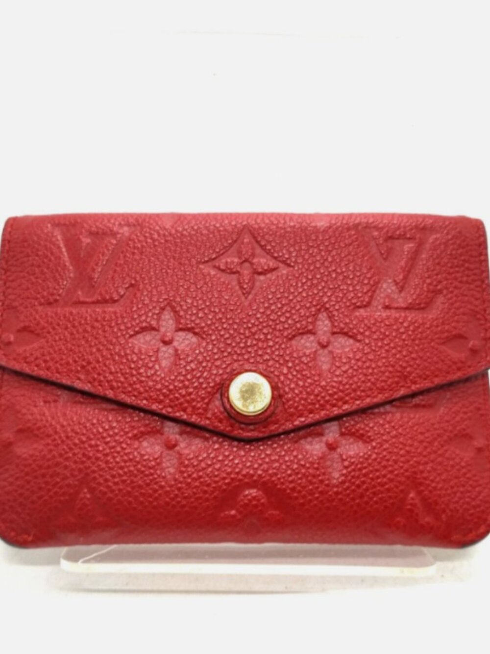 LOUIS VUITTON Red Monogram Empreinte Leather